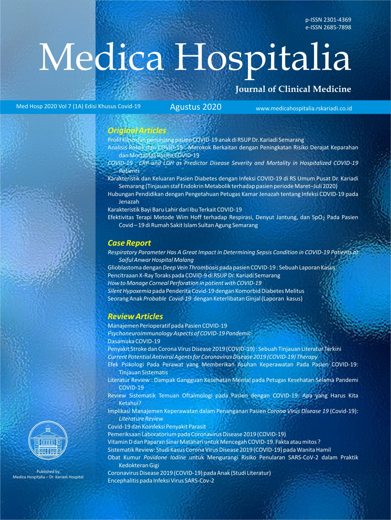 Coronavirus Disease 2019 Covid 19 Pada Anak Studi Literatur Medica Hospitalia Journal Of Clinical Medicine
