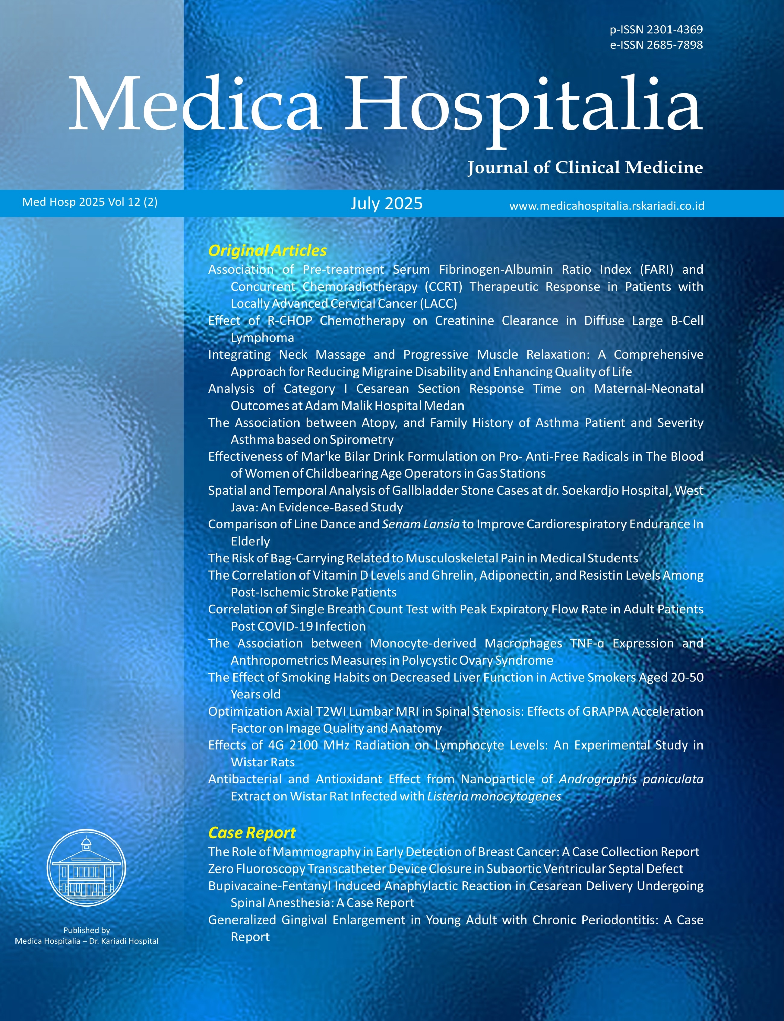 					View Vol. 12 No. 2 (2025): Med Hosp; July 2025
				