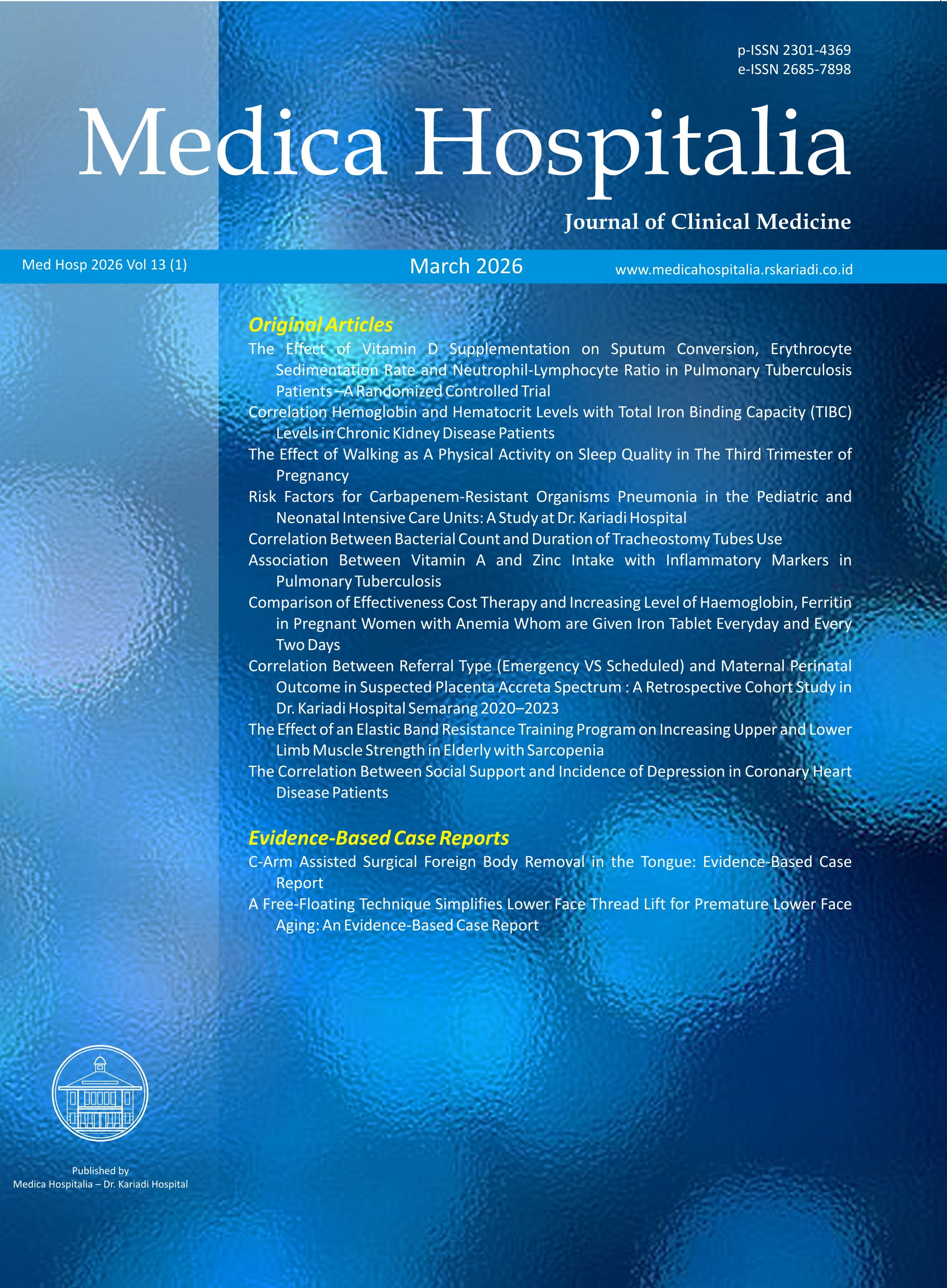 					View Vol. 13 No. 1 (2026): Med Hosp; March 2026
				